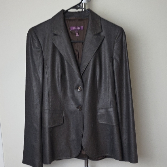 Escada Gray Blazer Tailored Fit Notched Lapels - Picture 1 of 8